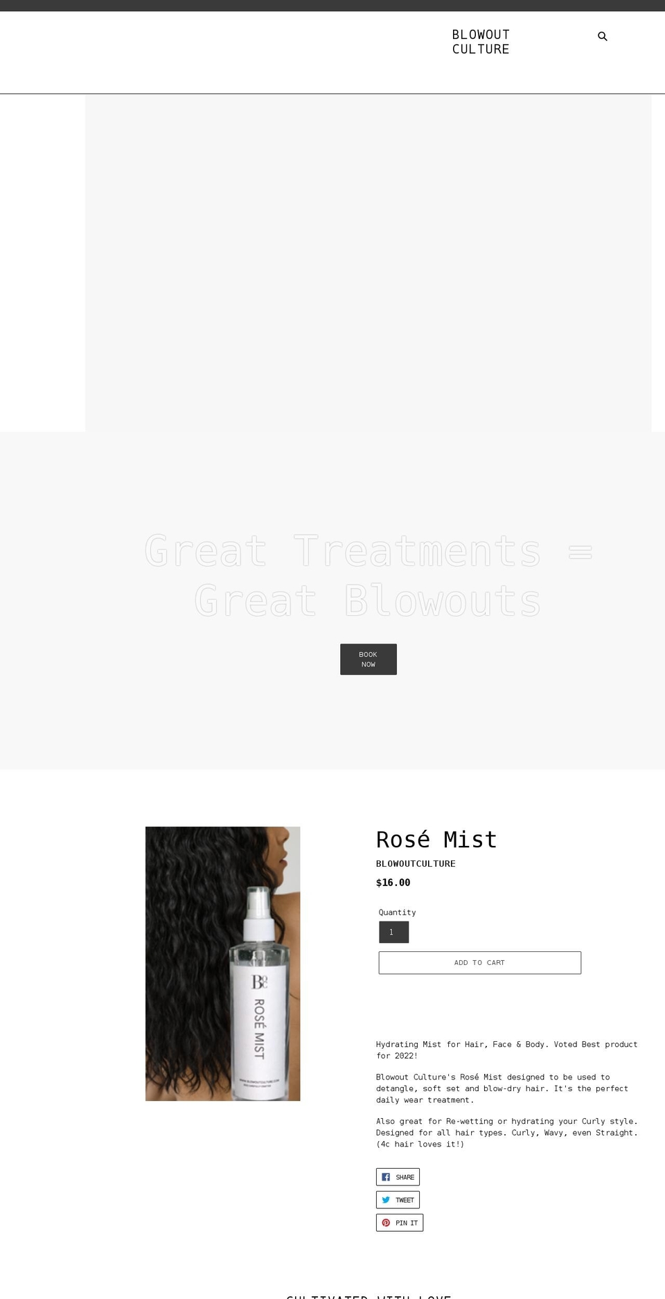 blowoutculture.com shopify website screenshot