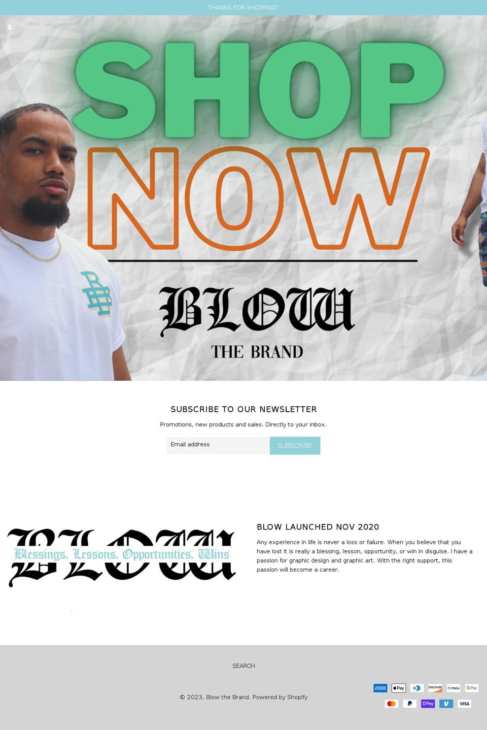 blowthebrand.com shopify website screenshot