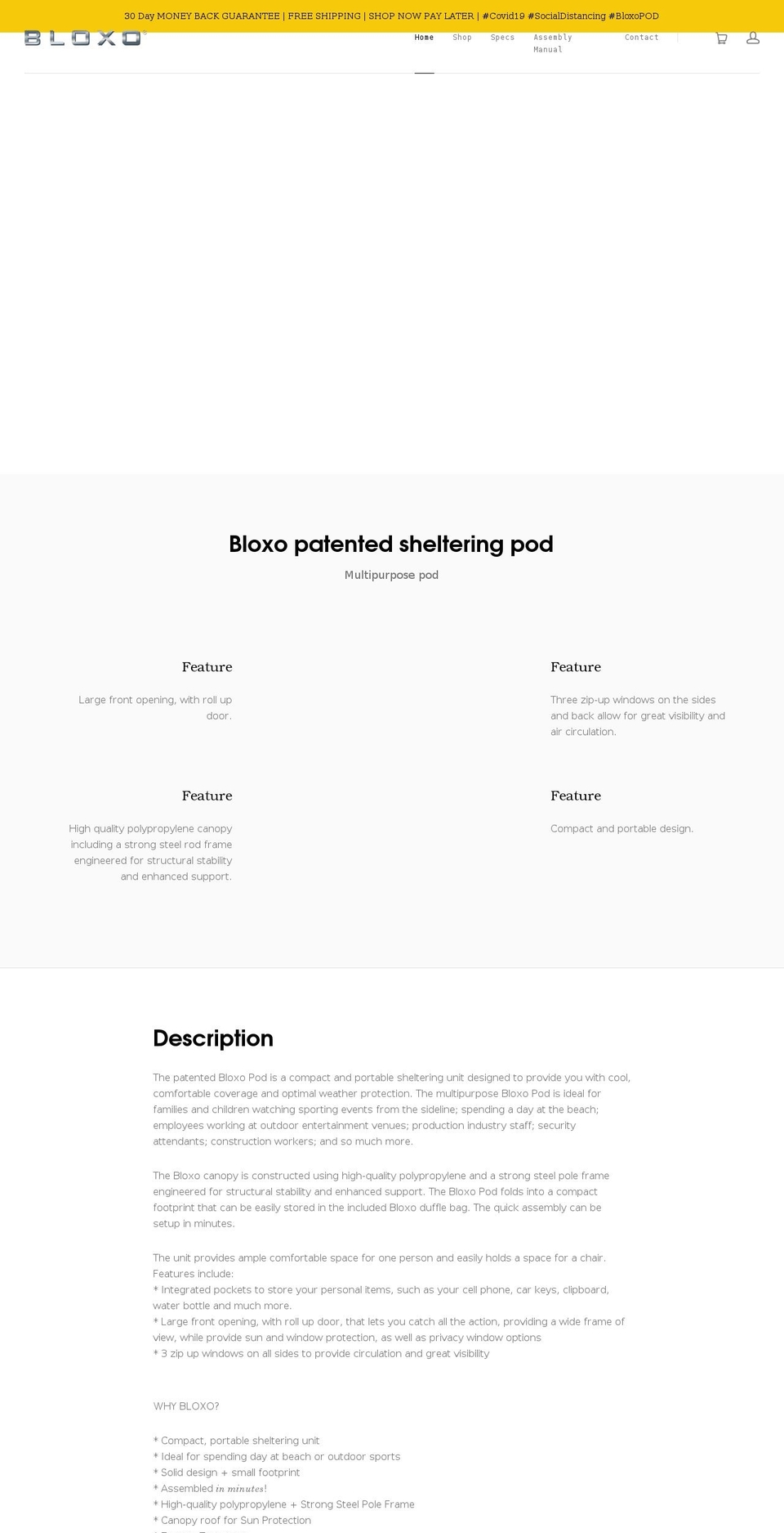 bloxousa.com shopify website screenshot