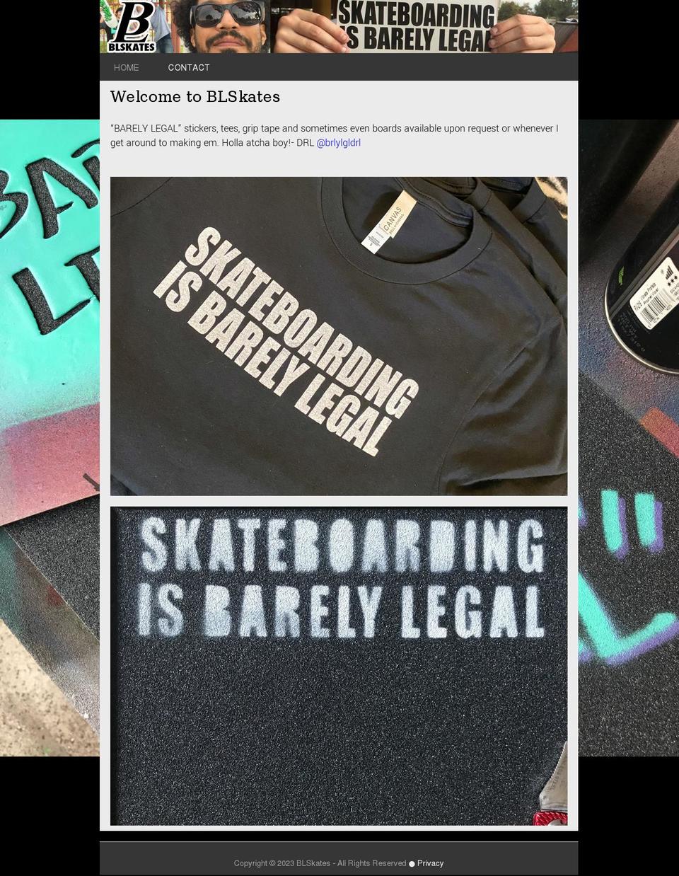 blskates.com shopify website screenshot