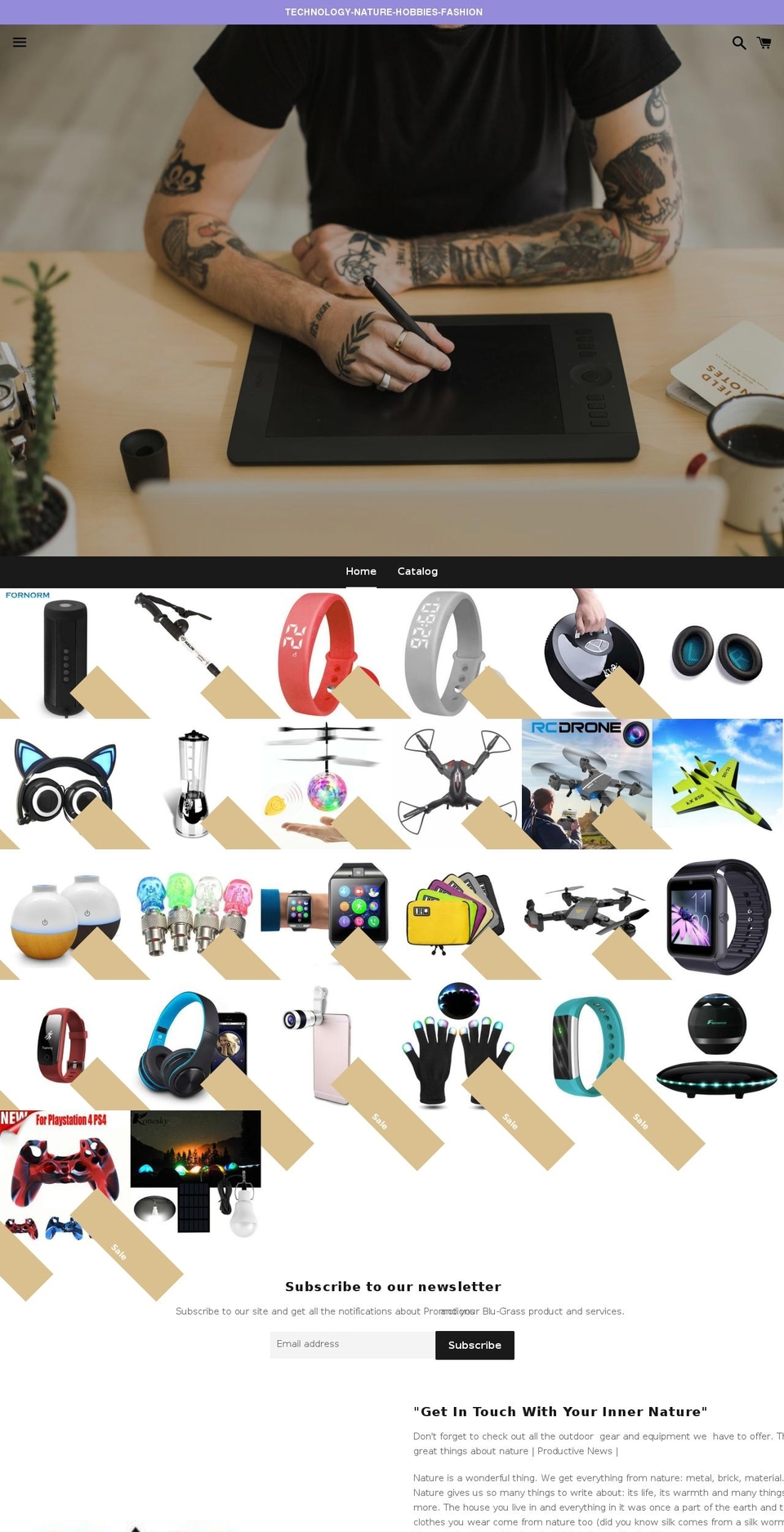 blu-grass.com — Shopify storefront screenshot