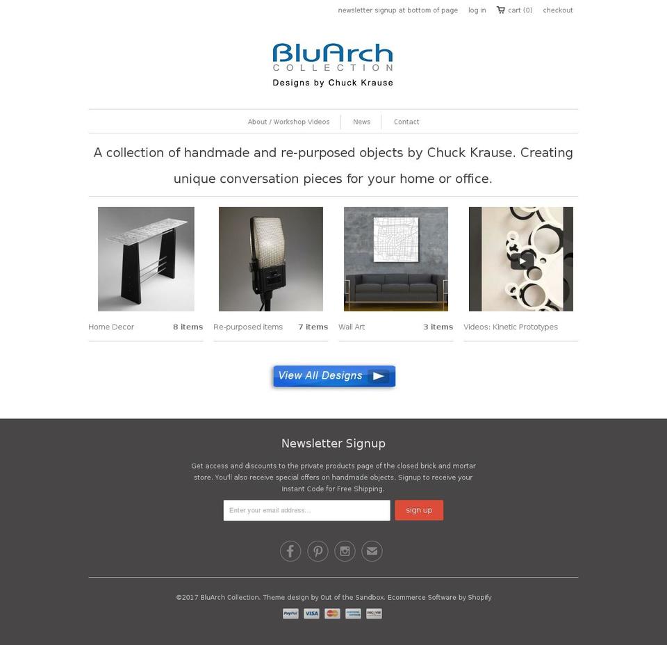 bluarchcollection.com shopify website screenshot