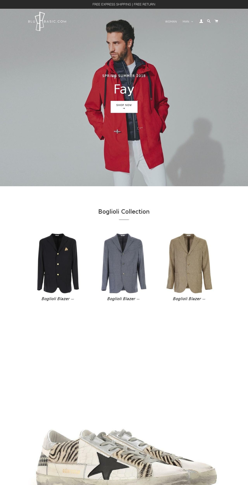 blubasic.com shopify website screenshot