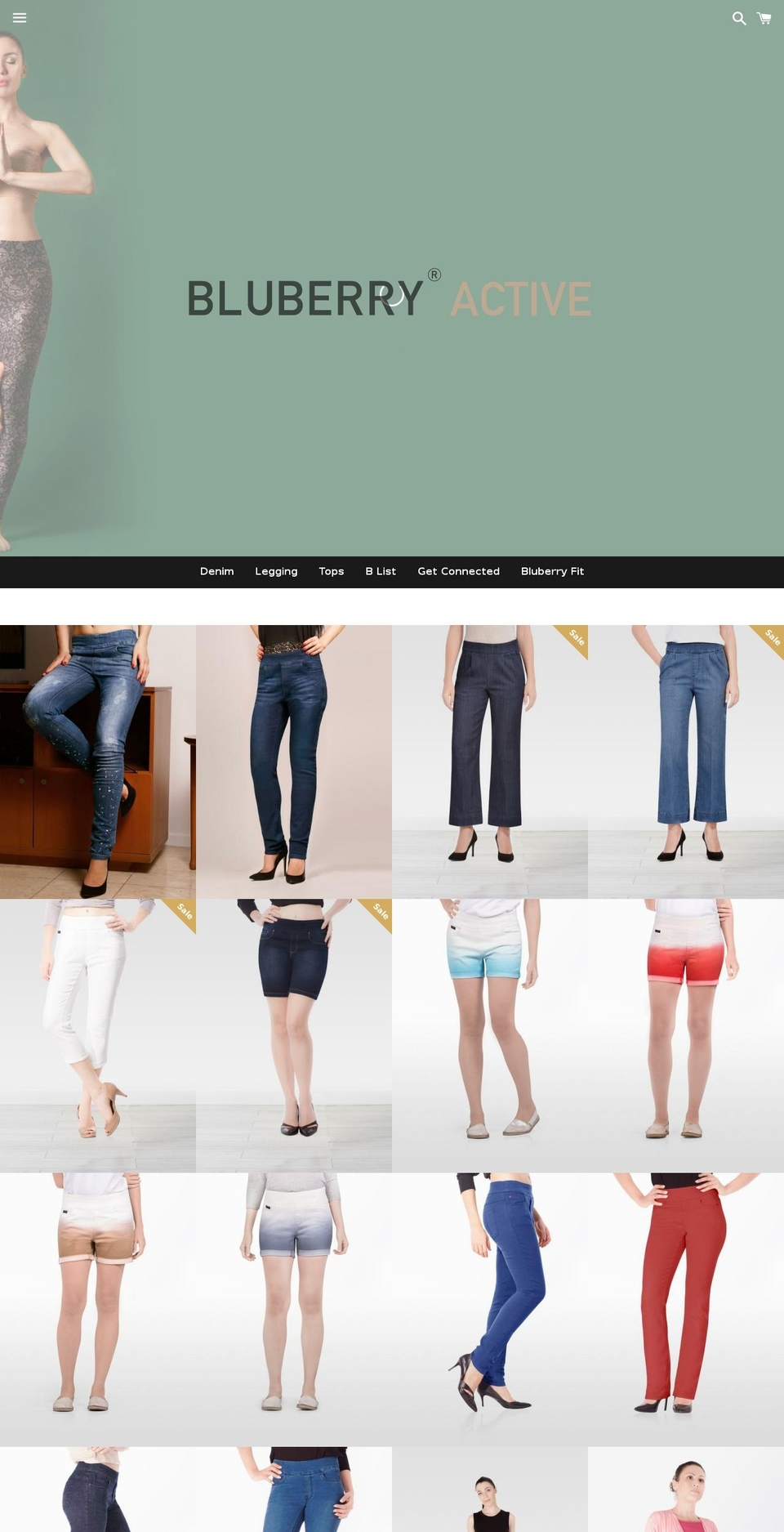 bluberrydenim.ca shopify website screenshot