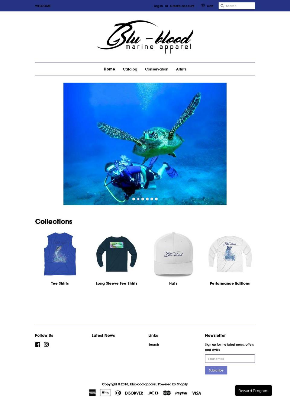 blubloodapparel.com — Shopify storefront screenshot