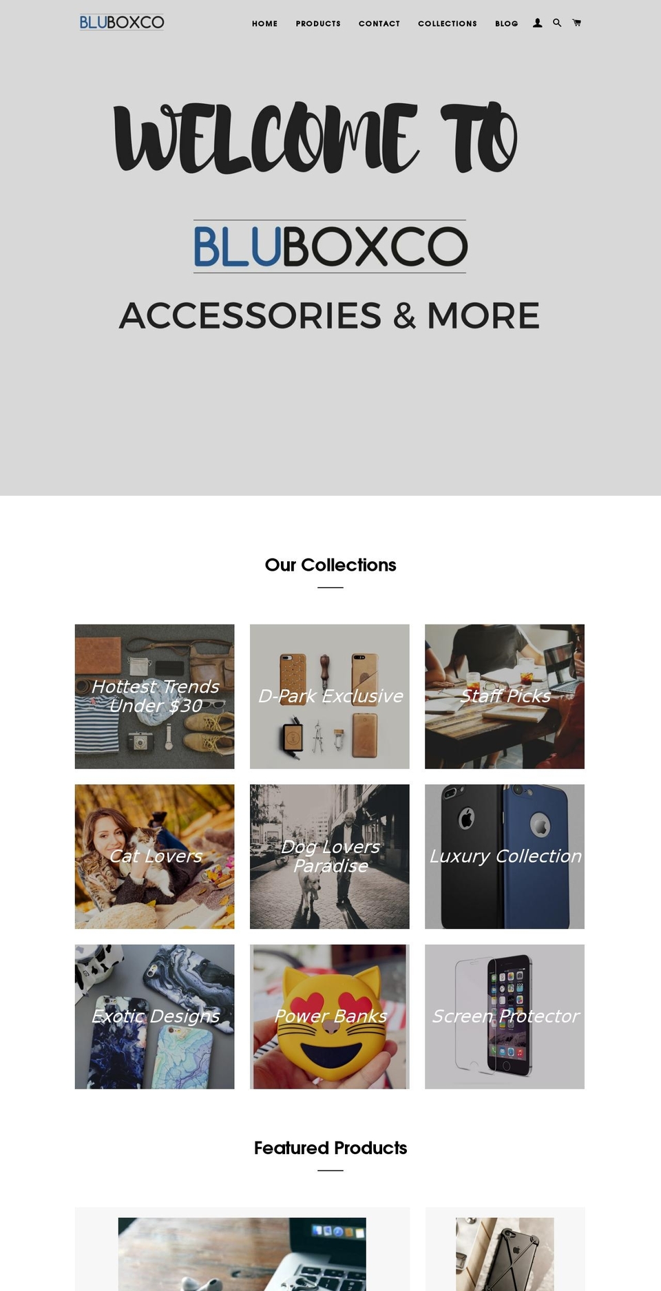 bluboxco.com shopify website screenshot