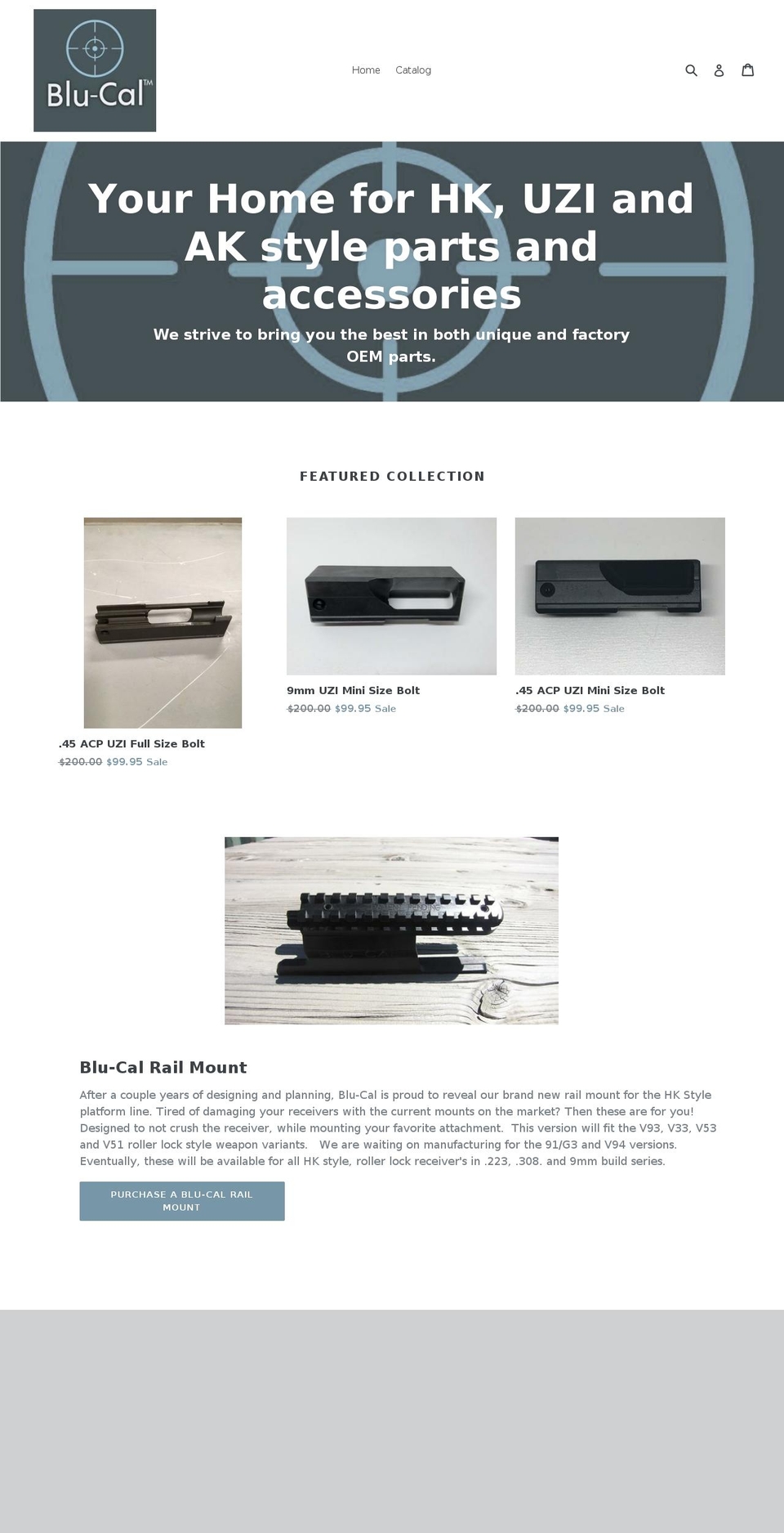 blucal.net shopify website screenshot