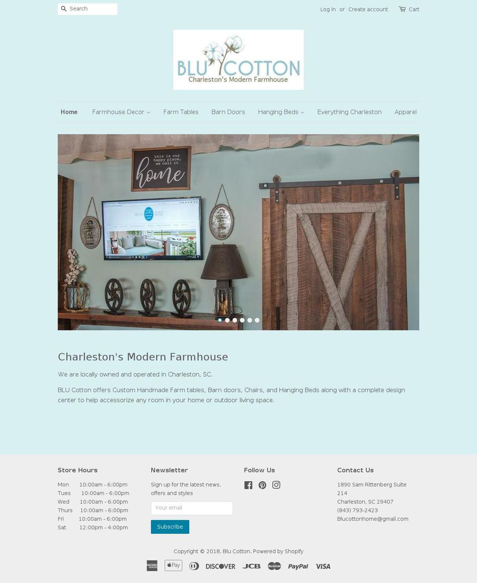blucottonhome.com — Shopify storefront screenshot