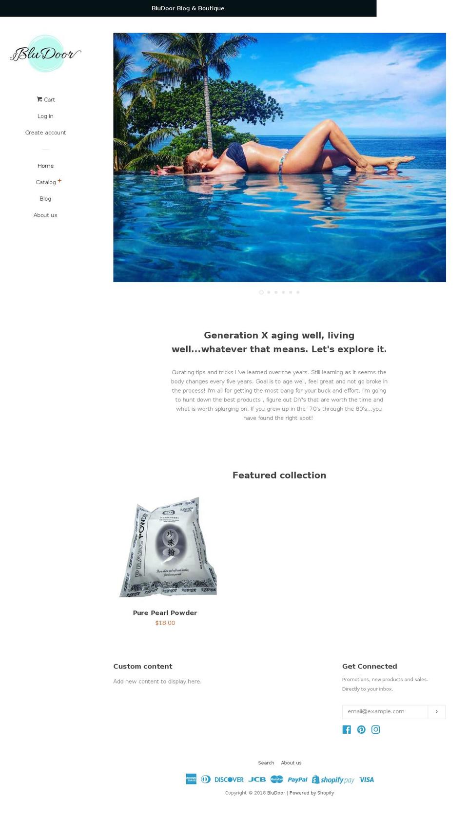 bludoorshop.com shopify website screenshot