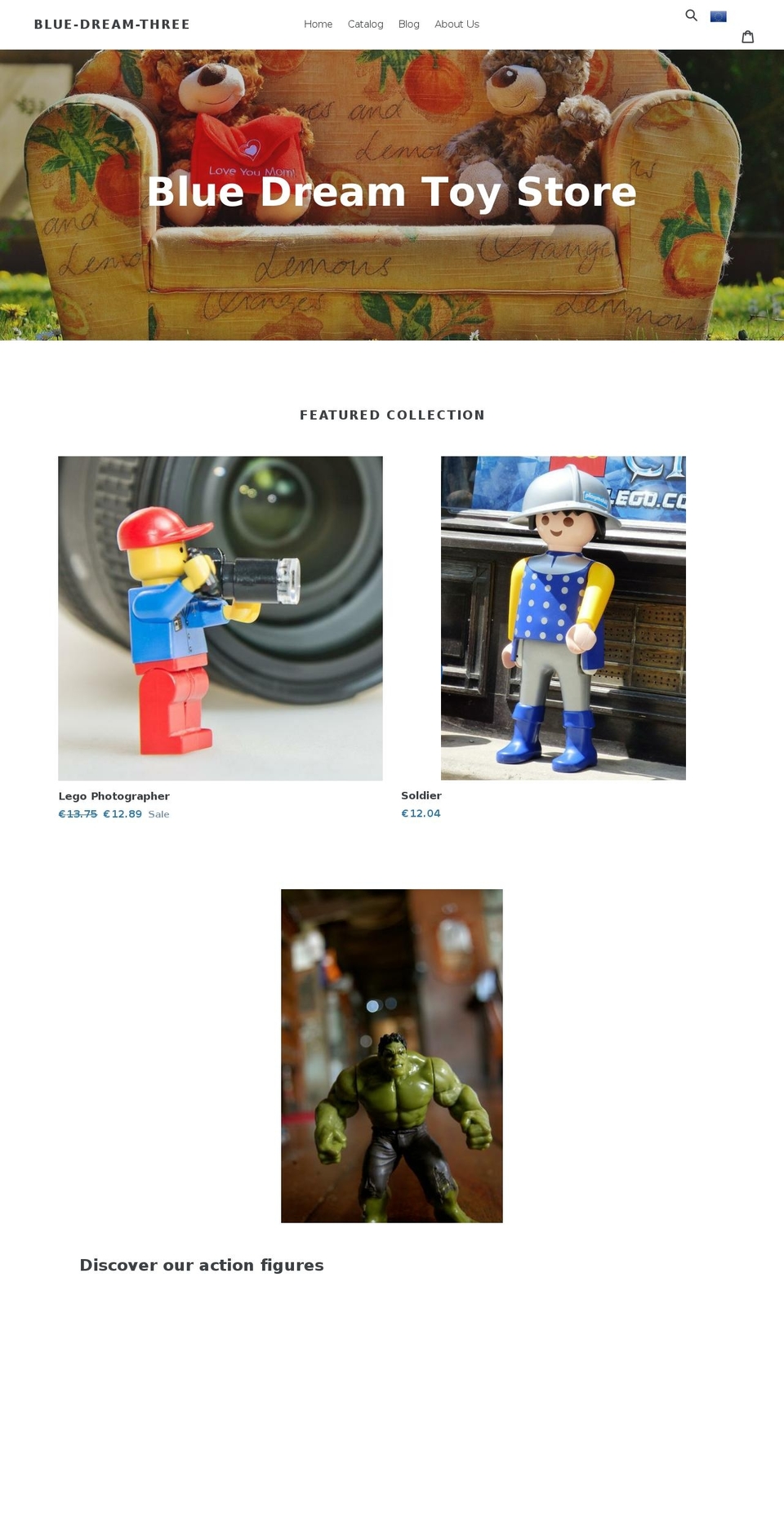 blue-dream-three.myshopify.com shopify website screenshot