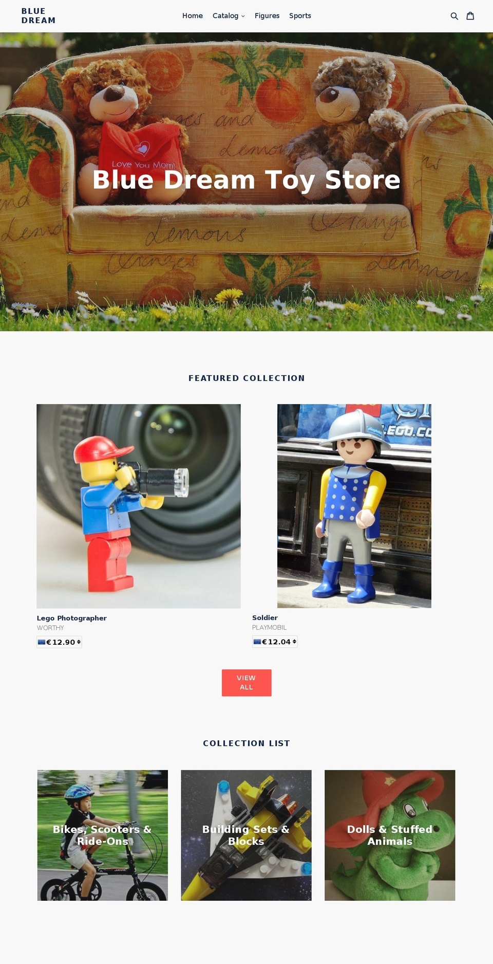 blue-dream.myshopify.com shopify website screenshot