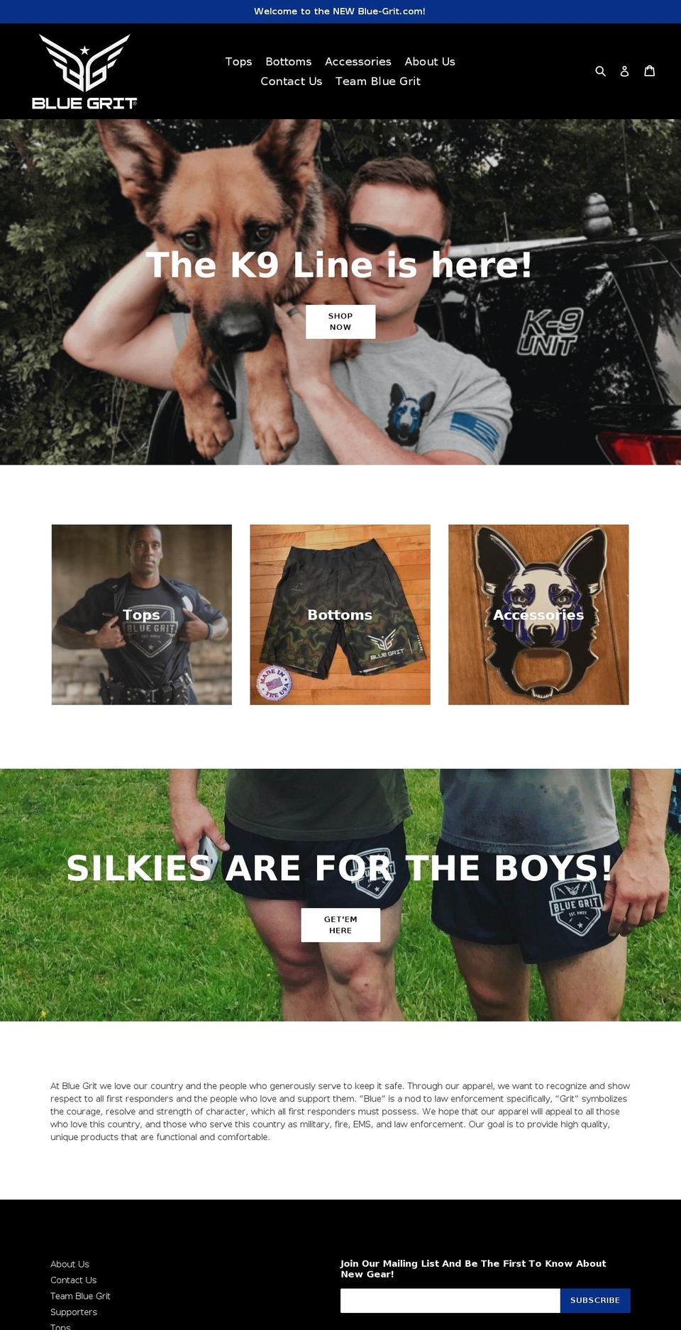 Blue Grit Shopify theme site example blue-grit.com