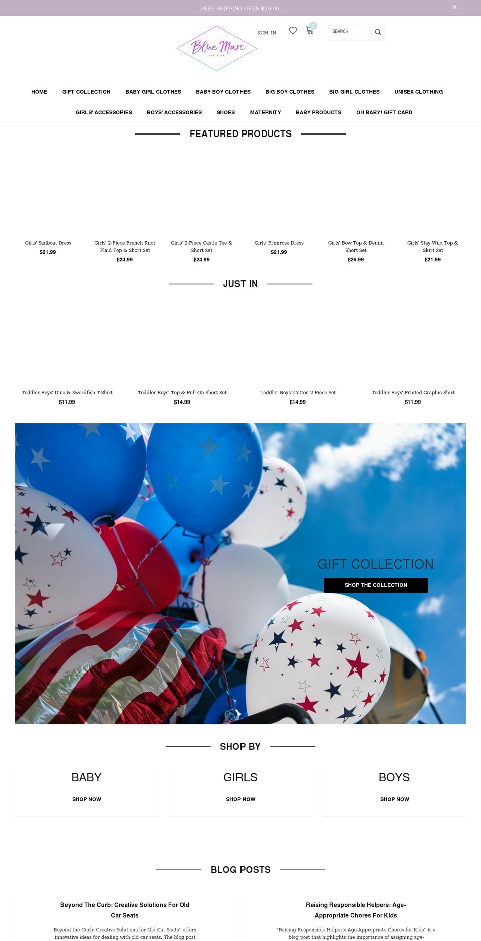 blue-marc.com shopify website screenshot