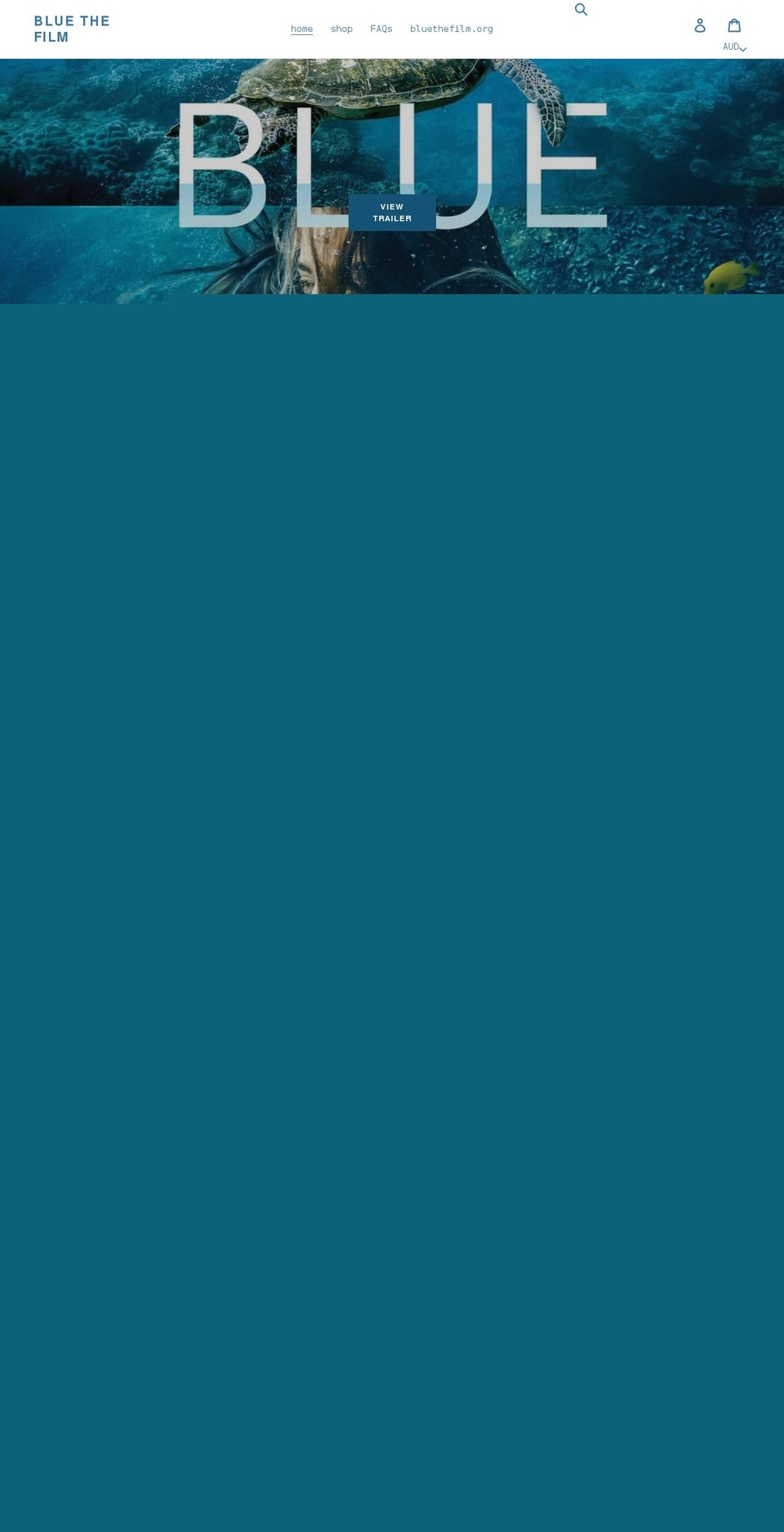 blue-the-film.myshopify.com shopify website screenshot