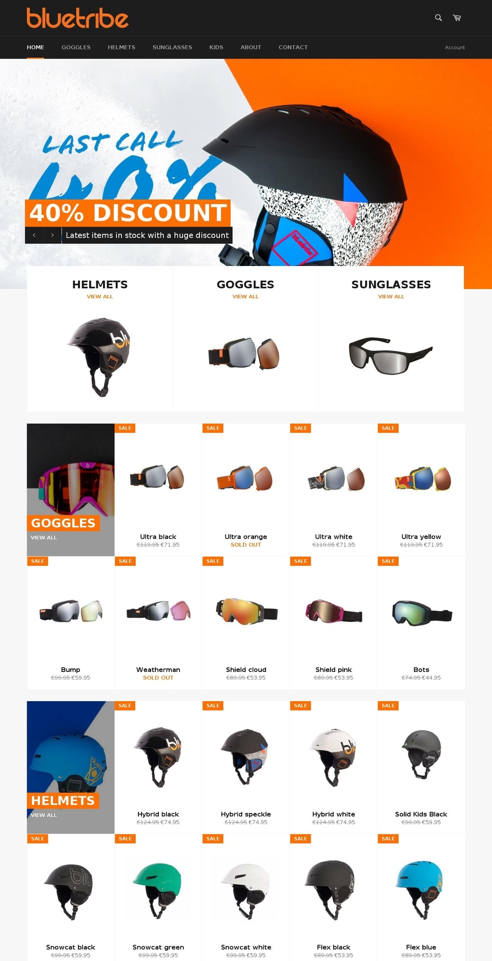 Bluetribe Shopify theme site example blue-tribe.com