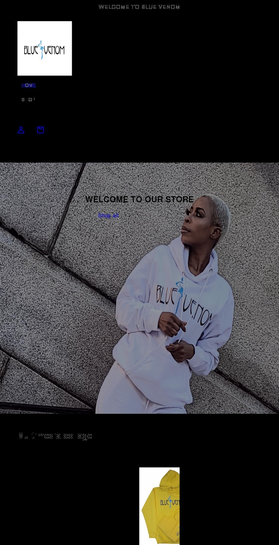 blue-venom.com shopify website screenshot