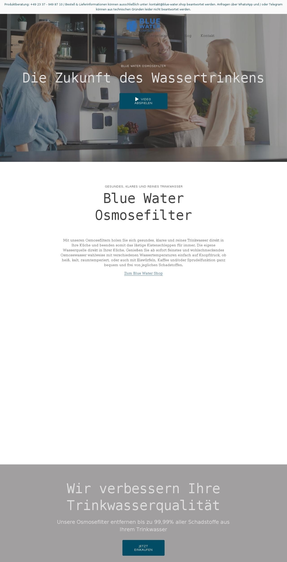 blue-water.shop shopify website screenshot