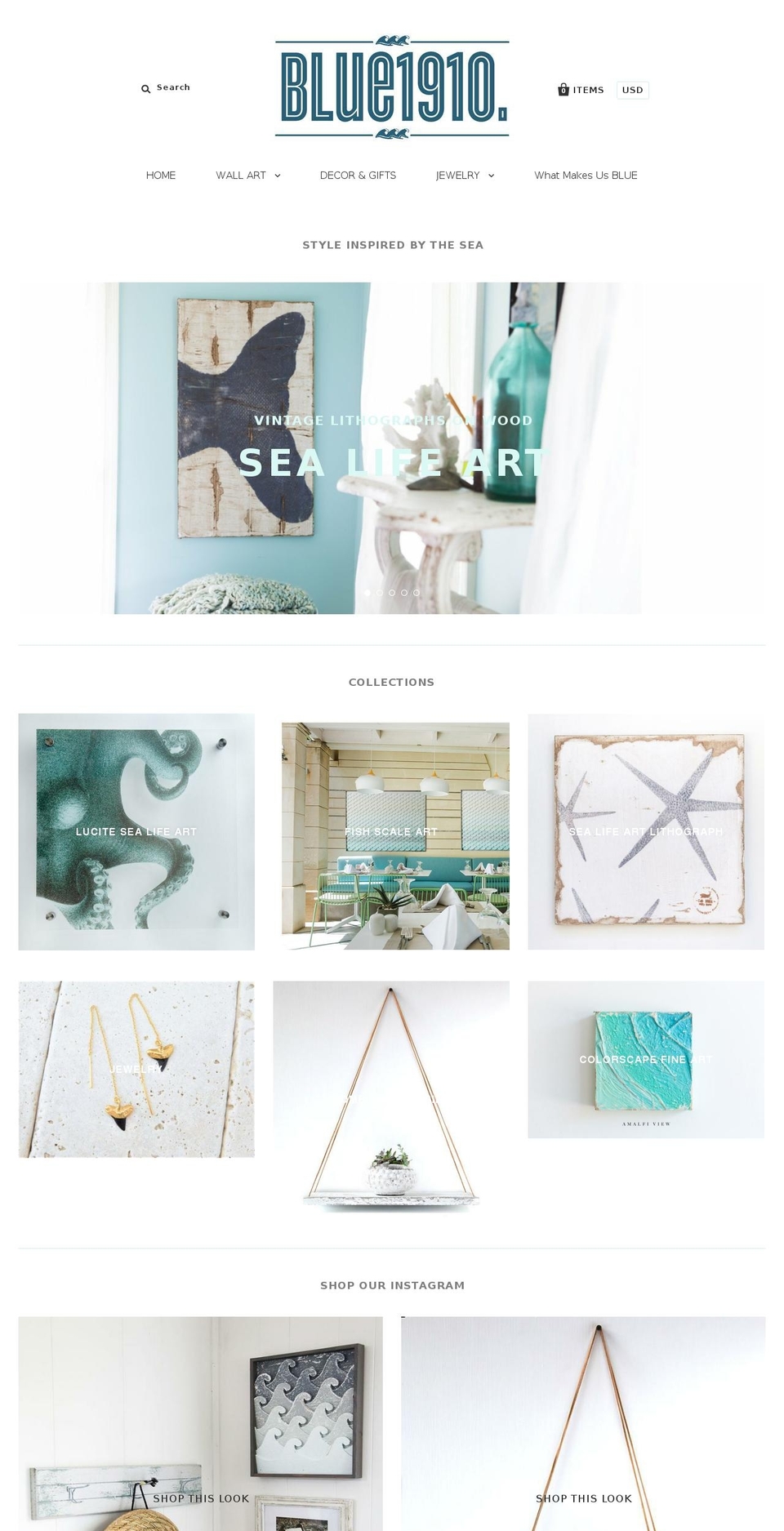 blue1910.com — Shopify storefront screenshot