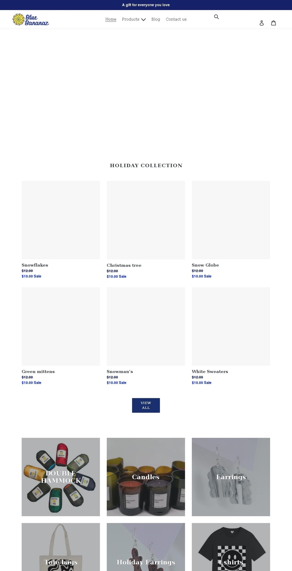 bluebananaz.com shopify website screenshot