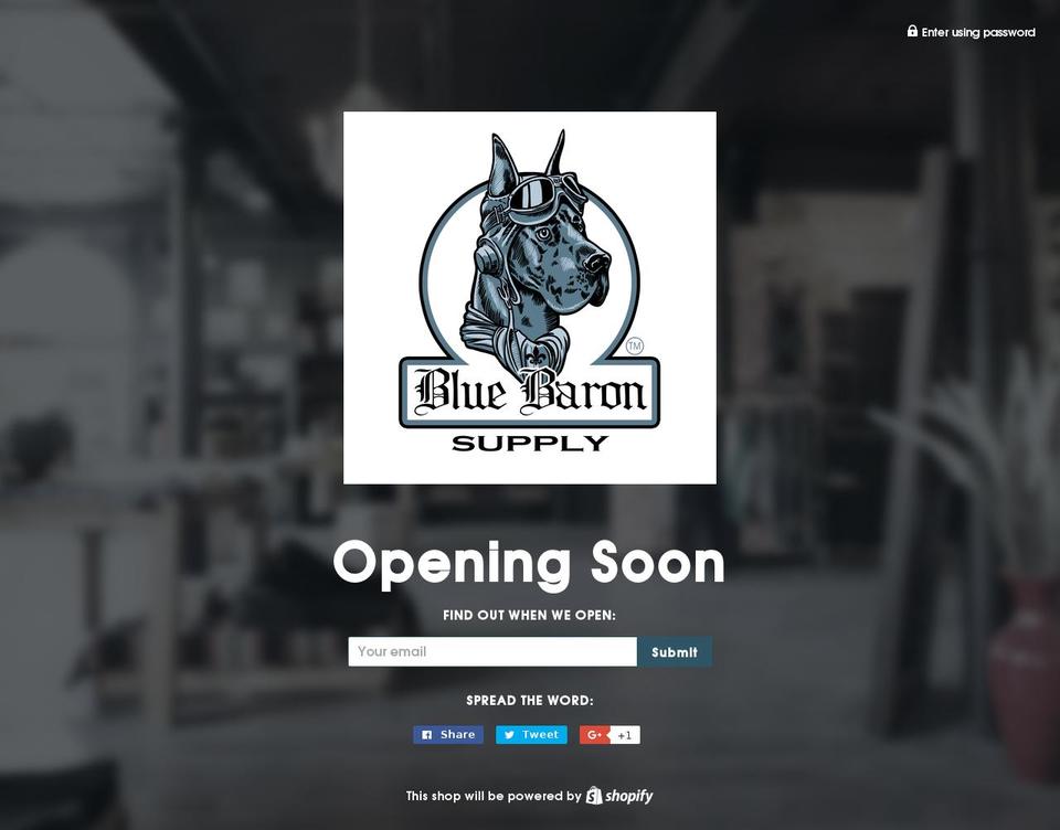 bluebaronsupply.com shopify website screenshot