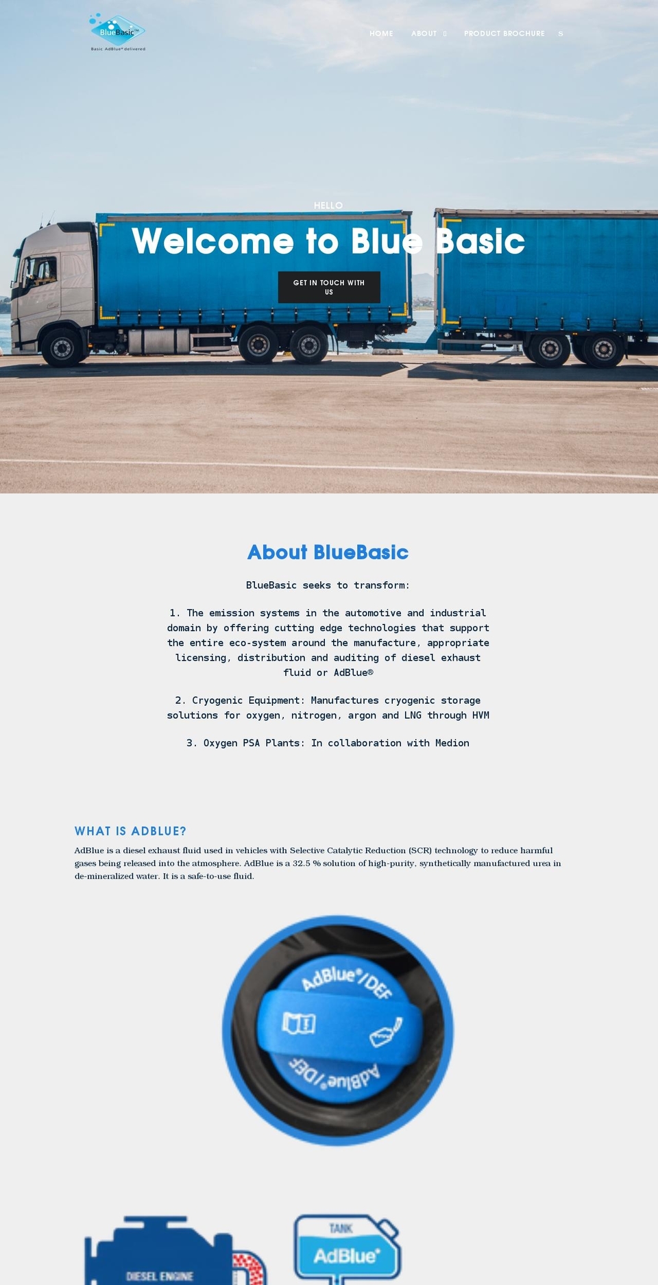 bluebasicengineering.com shopify website screenshot