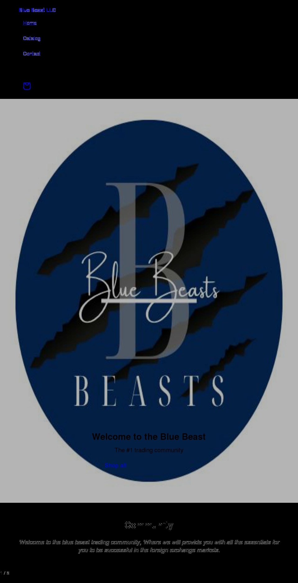 bluebeast.info shopify website screenshot