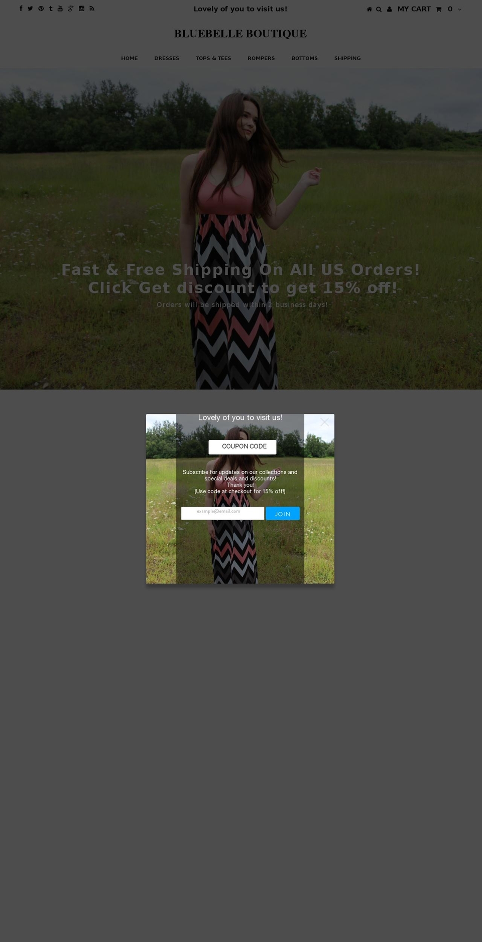 bluebelleboutiqueak.com shopify website screenshot