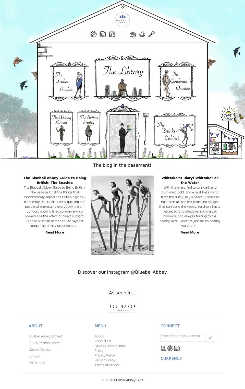 bluebellestate.com — Shopify storefront screenshot