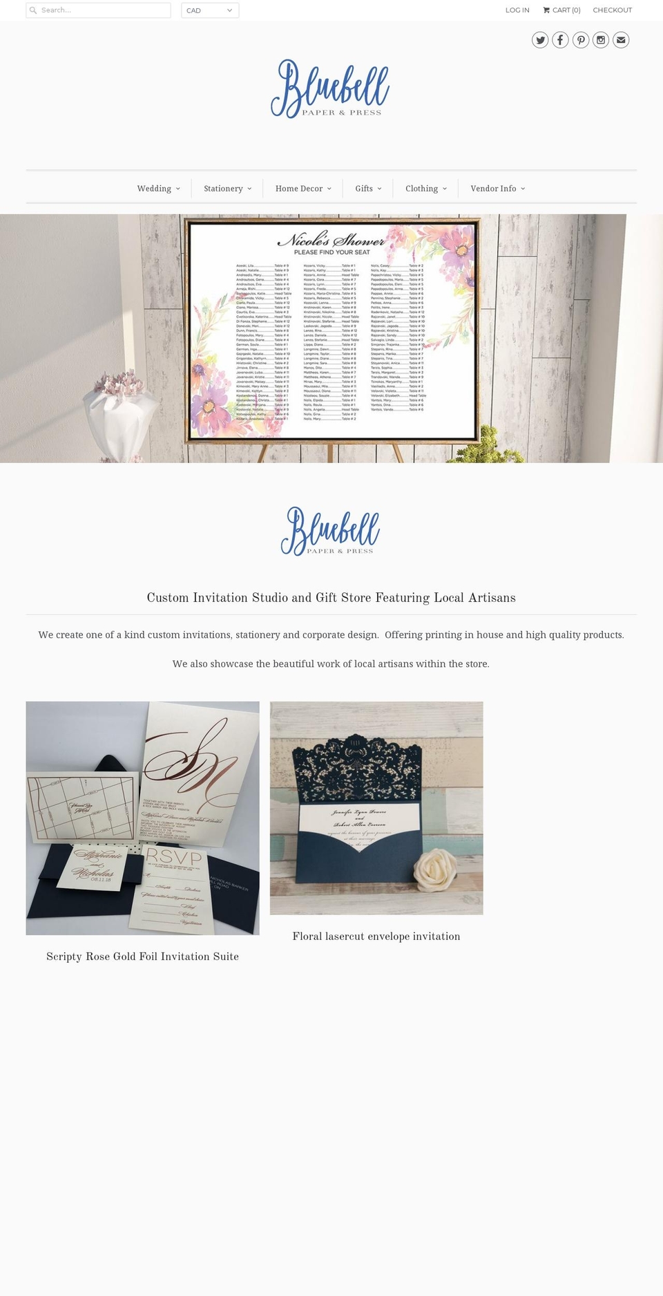 Copy of Responsive Shopify theme site example bluebellpaper.com