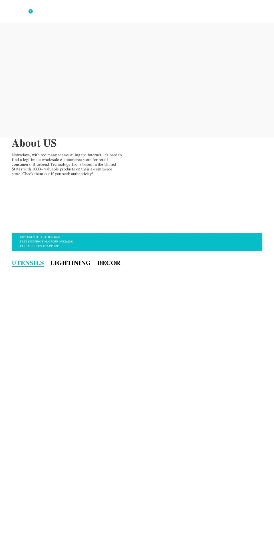 Zeexo Shopify theme site example bluebendtechnologyinc.com