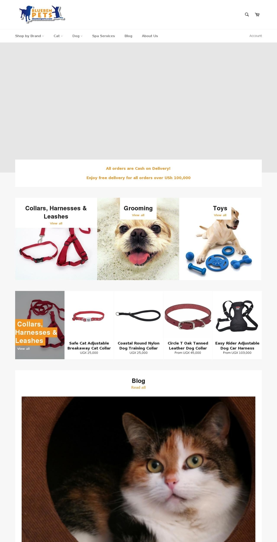 bluebenpets.com — Shopify storefront screenshot