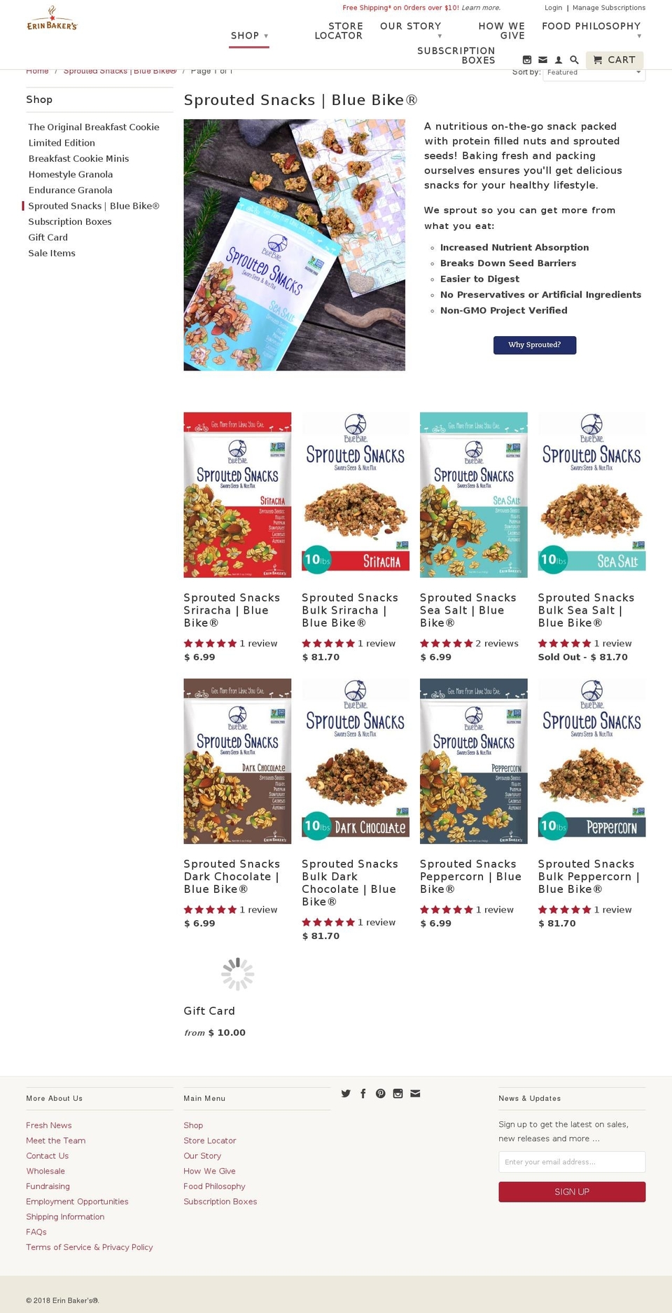 bluebikesprouted.com — Shopify storefront screenshot