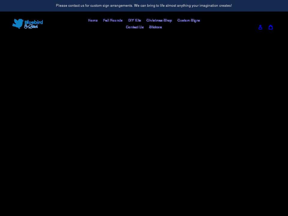 bluebirdandbirch.com shopify website screenshot