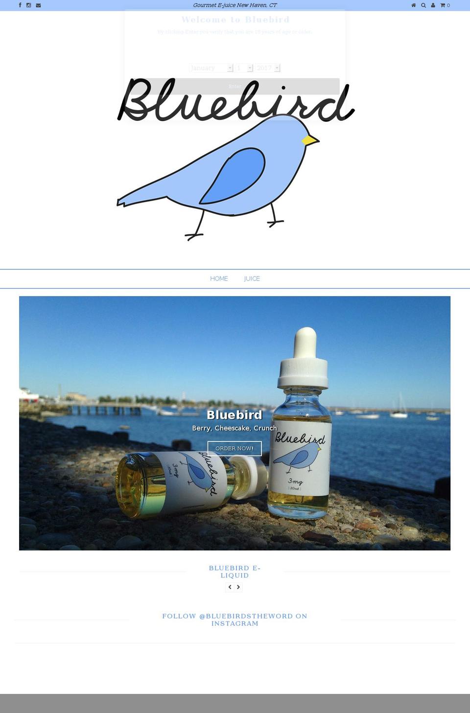 bluebirdstheword.com shopify website screenshot