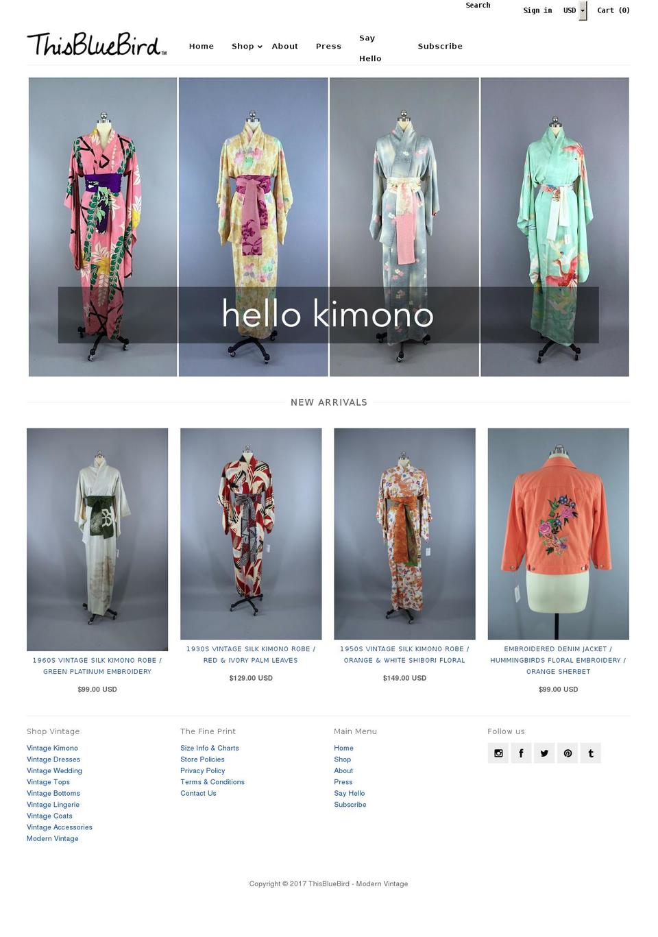 bluebirdstlouis.com shopify website screenshot