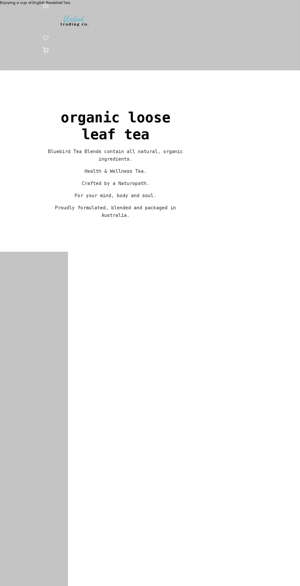 bluebirdtradingco.com shopify website screenshot