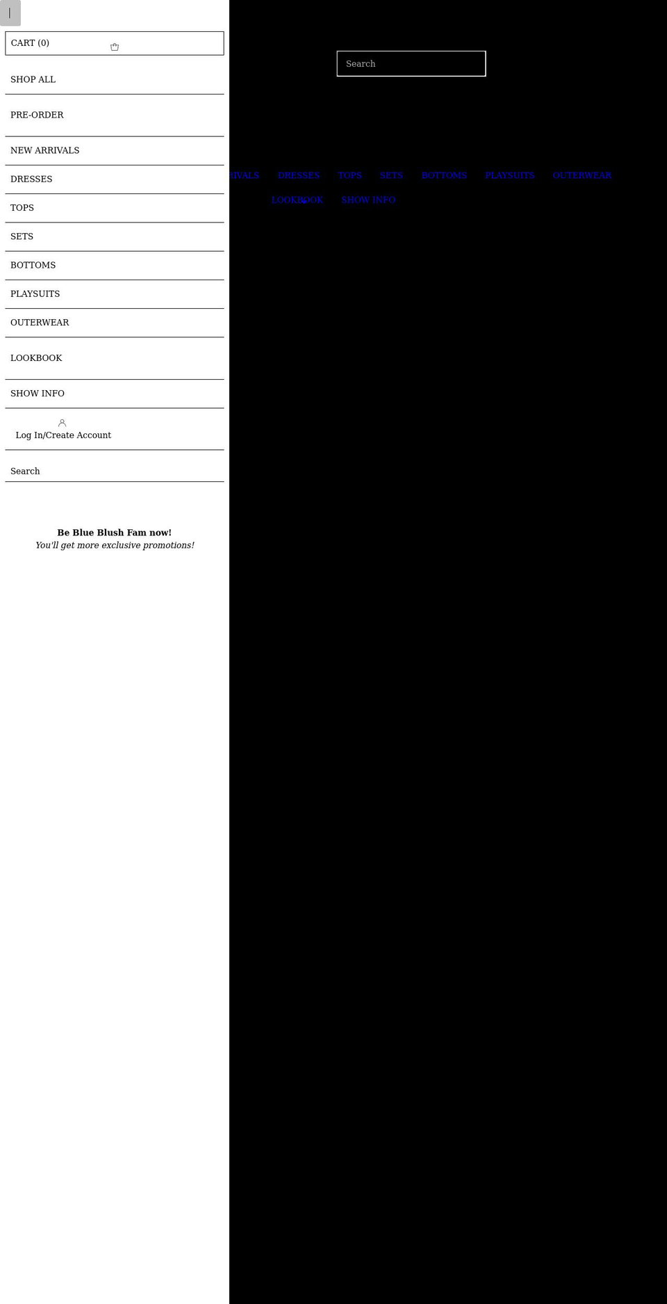 blueblushclothing.com shopify website screenshot