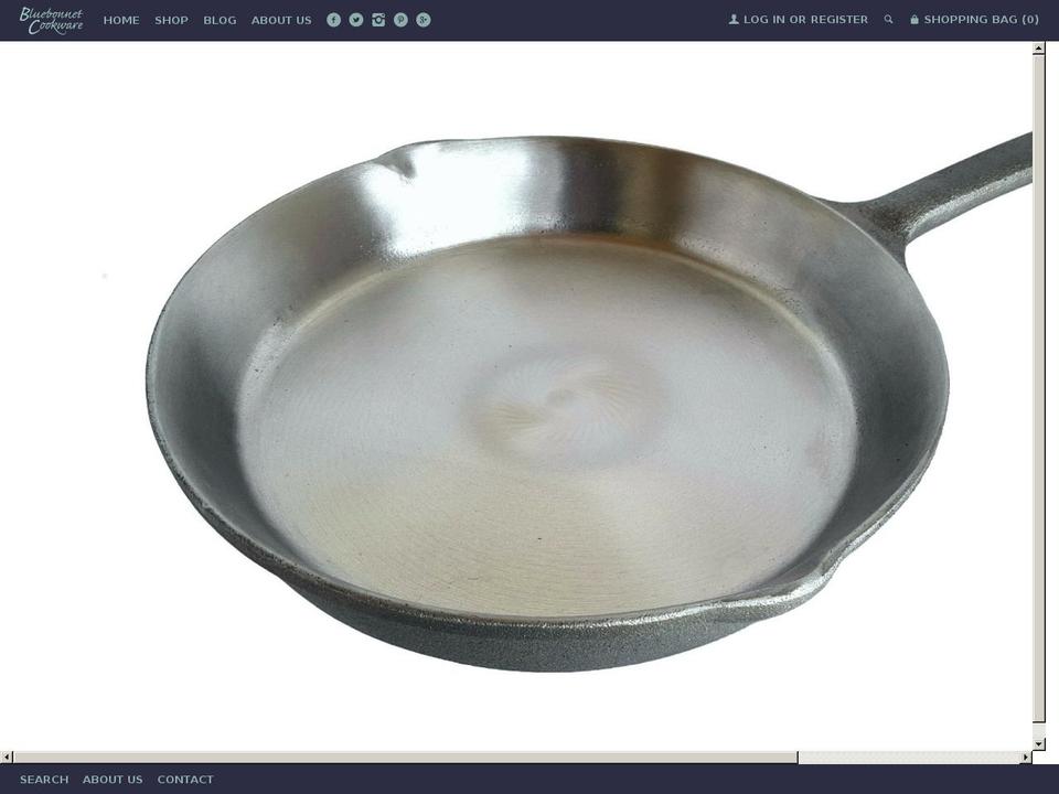 bluebonnetcookware.com shopify website screenshot