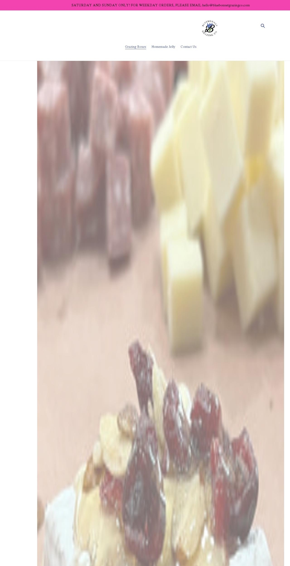 bluebonnetgrazingco.com shopify website screenshot