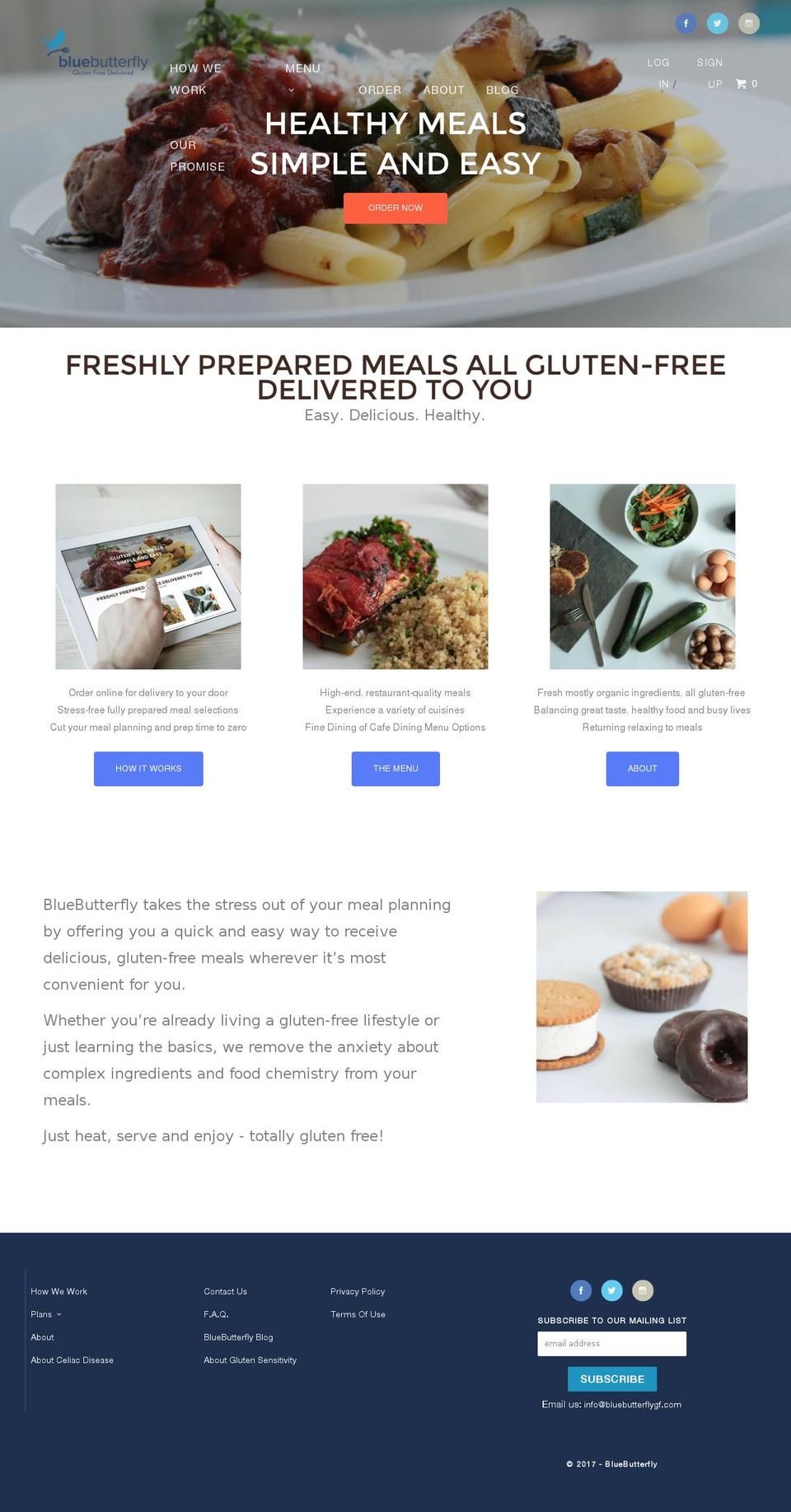 bluebutterflygf.com shopify website screenshot