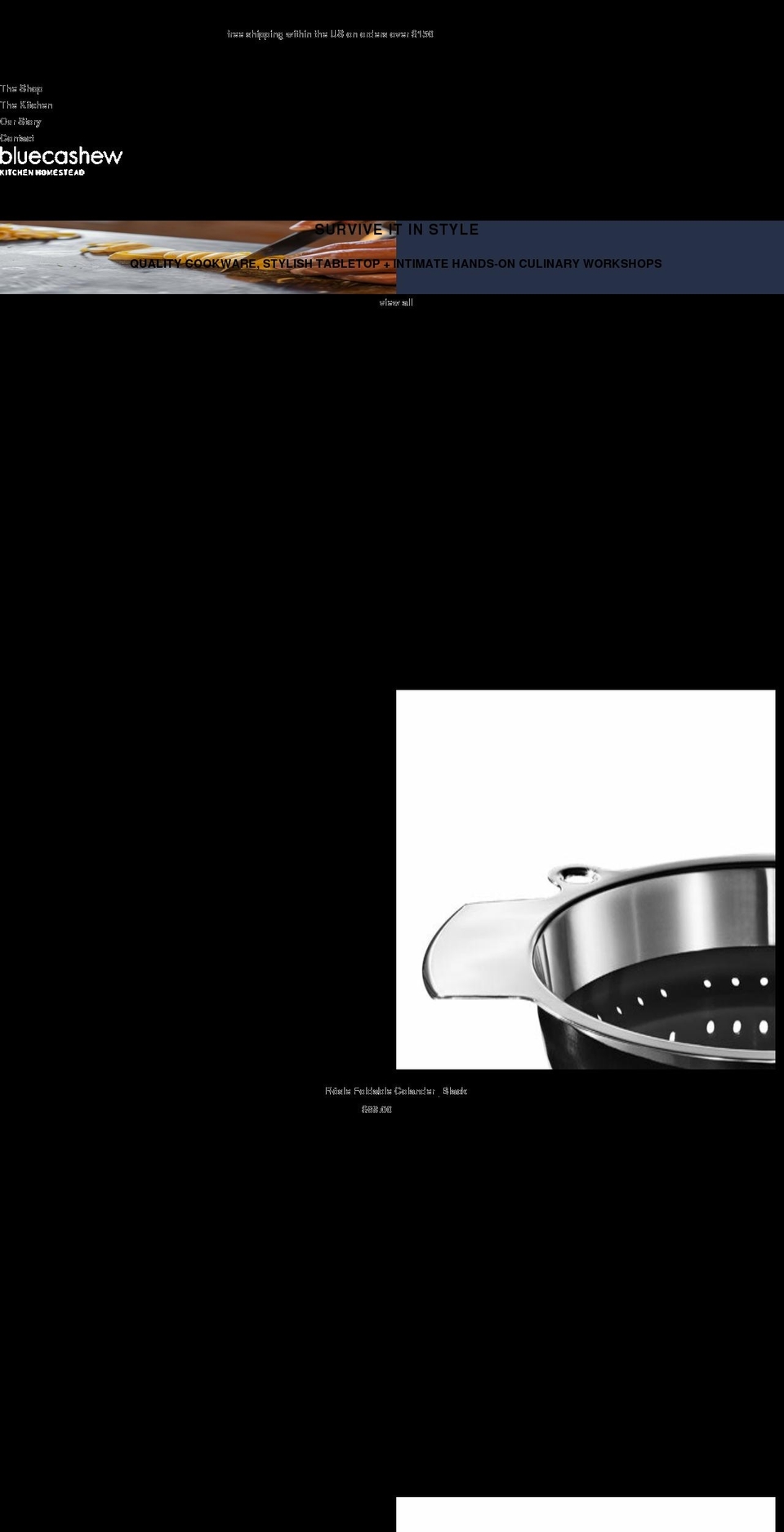 bluecashewkitchen.com shopify website screenshot