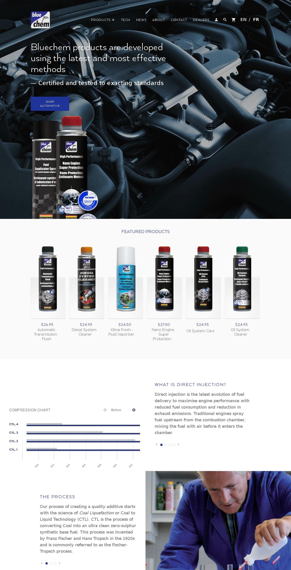 bluechem.ca shopify website screenshot