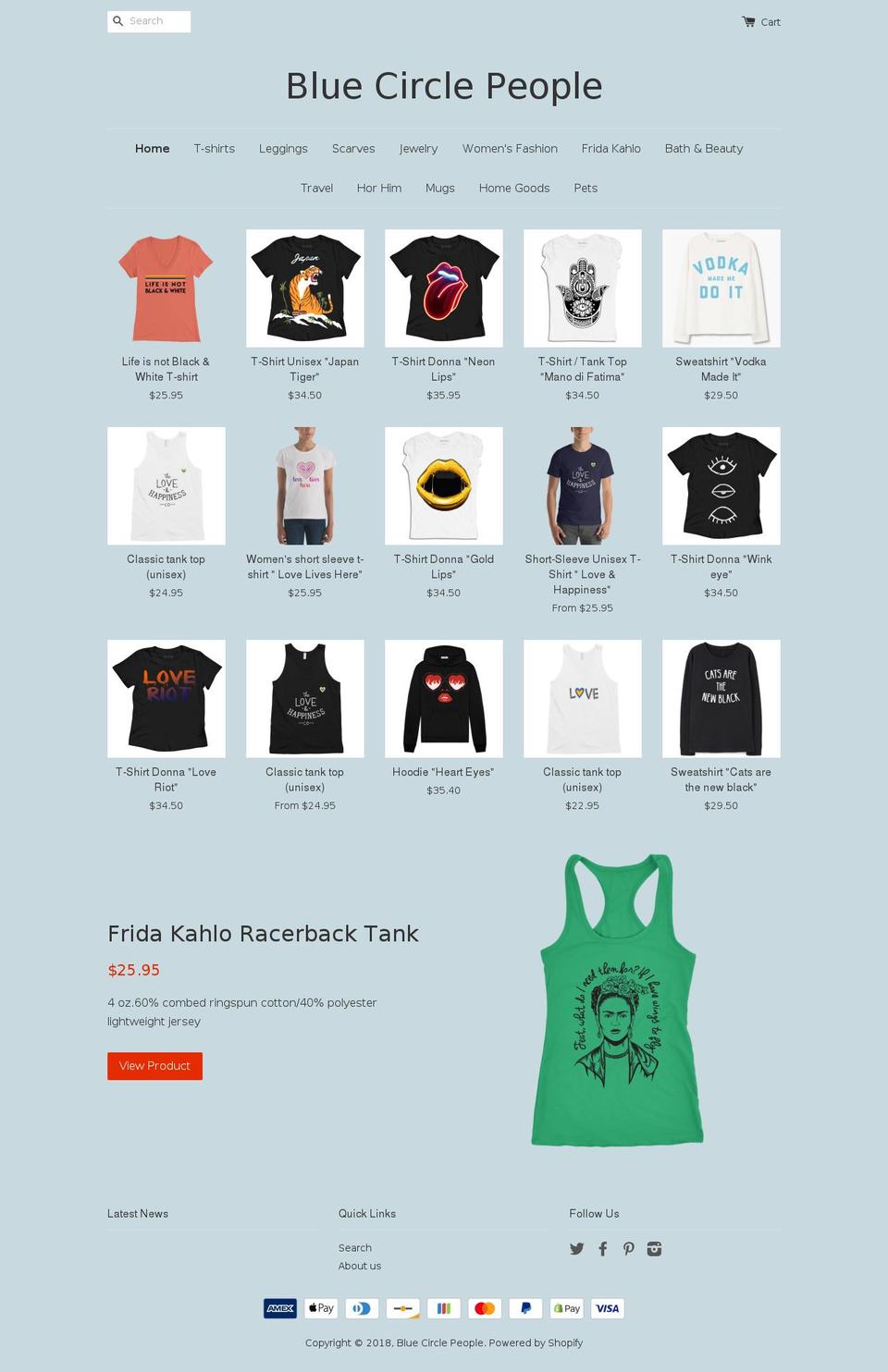 bluecirclepeople.com — Shopify storefront screenshot