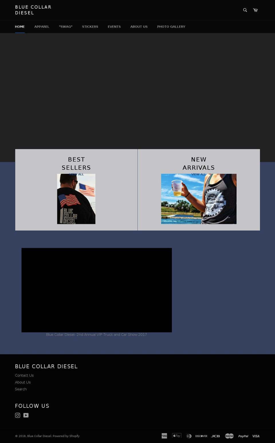 bluecollardieselstore.com — Shopify storefront screenshot