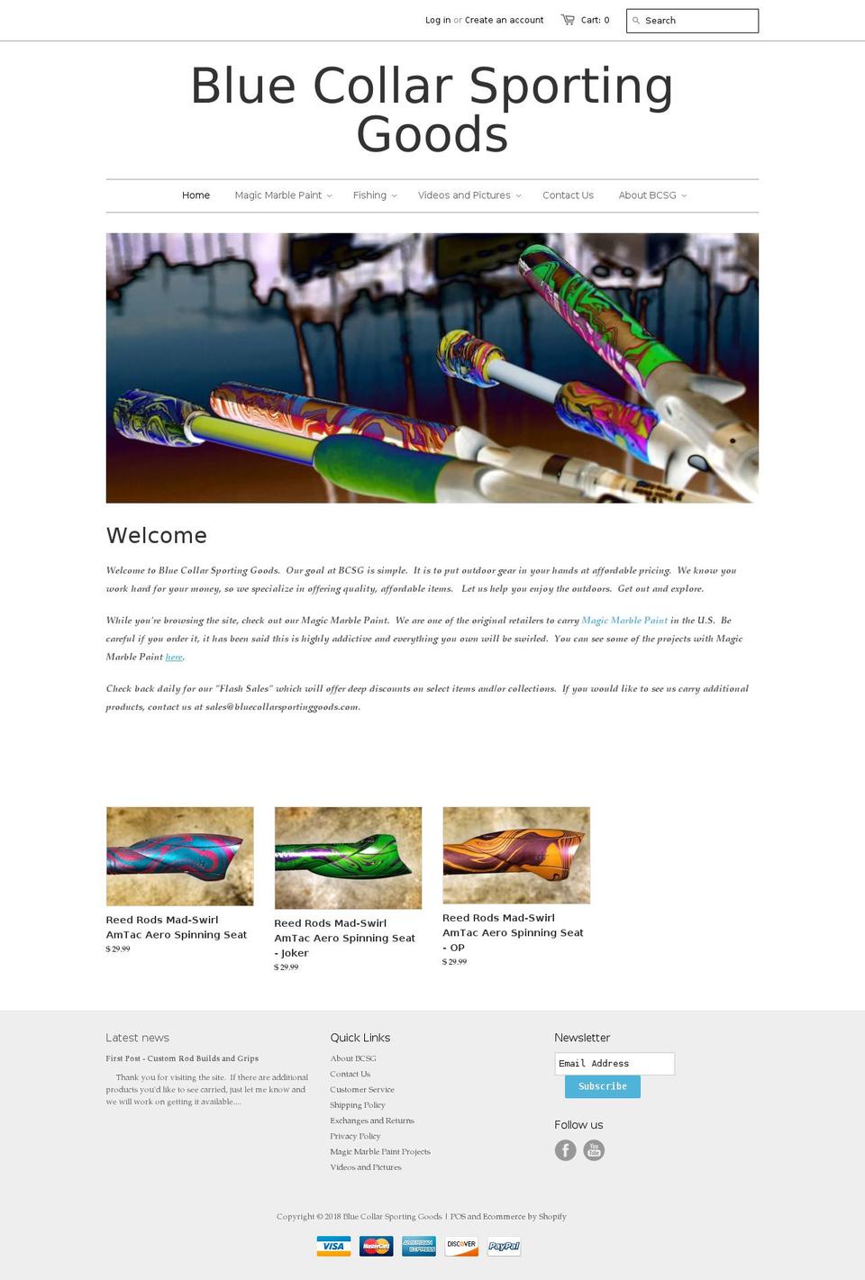 bluecollarhunting.com — Shopify storefront screenshot