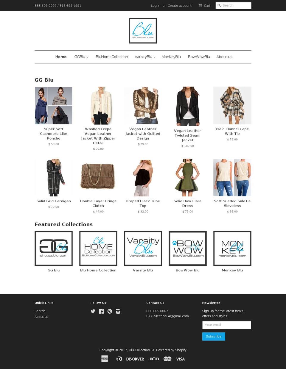 bluecollectionla.com shopify website screenshot