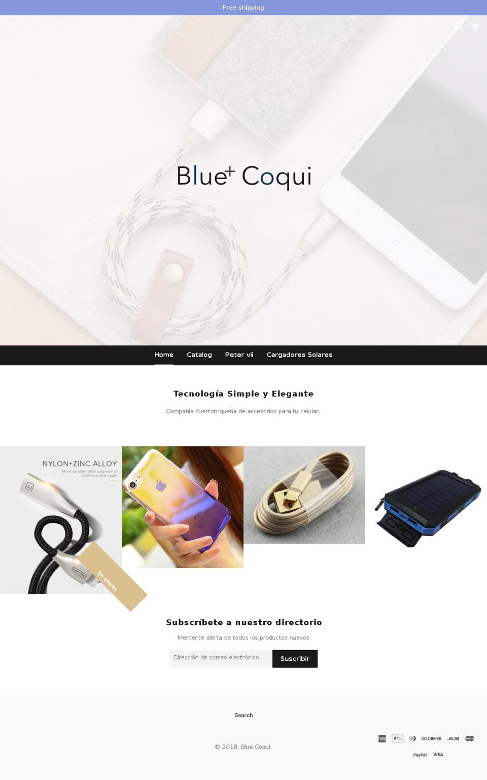 bluecoqui.com — Shopify storefront screenshot