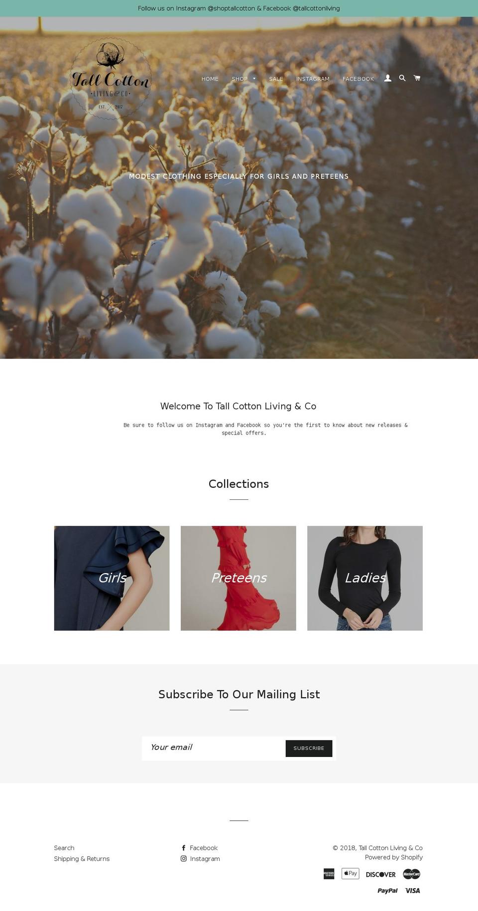 bluecottonar.com — Shopify storefront screenshot