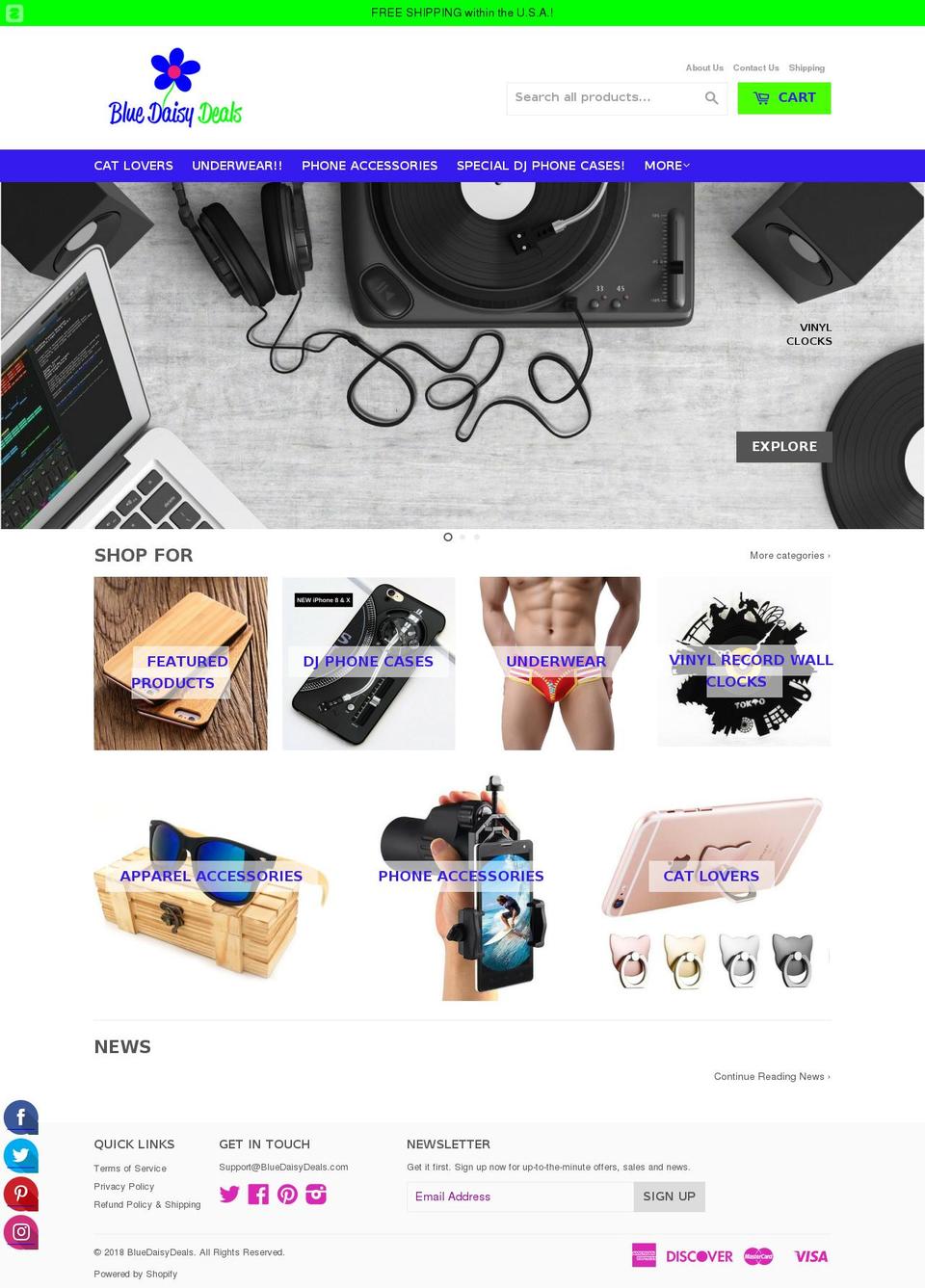 dsl-5-0-1 Shopify theme site example bluedaisydeals.com