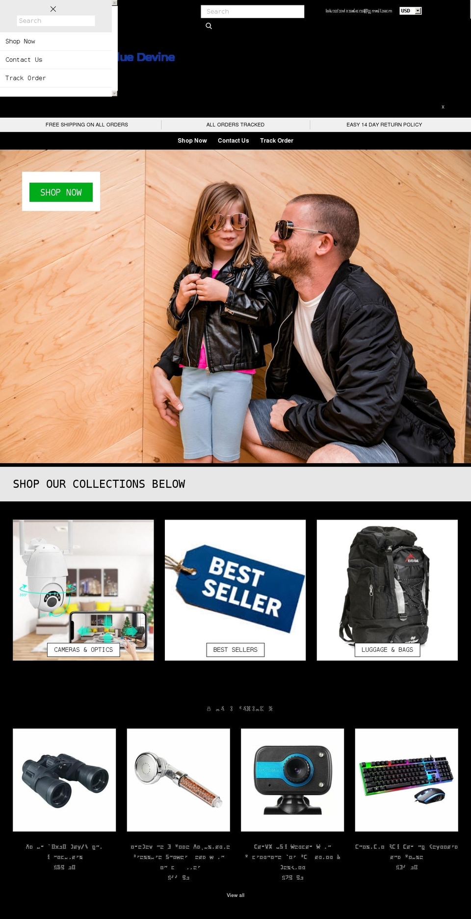 bluedevine.com shopify website screenshot